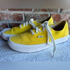 Vans unisex Yellow Canvas Sneakers - men's size 11, women's 12.5